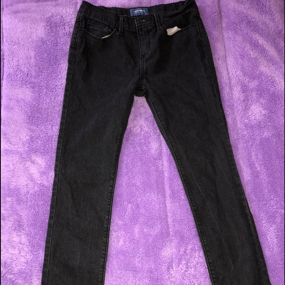 All black straight jeans
